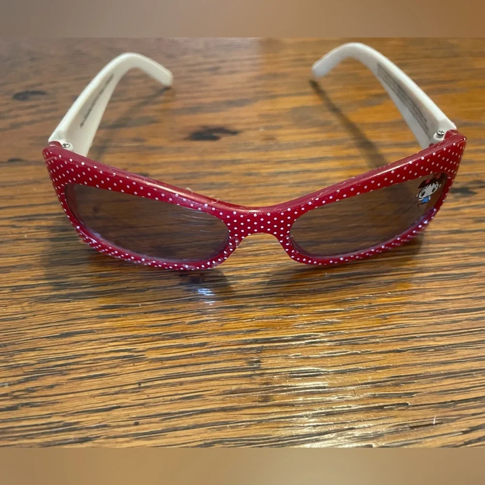 Kids Red Polka Dot Sunglasses
